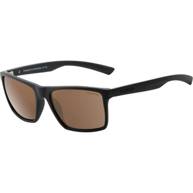 Dirty Dog Volcano, Satin Black/Brown Polarised Lenses