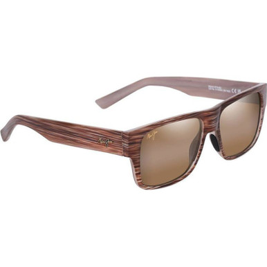 Maui Jim Keahi - Brown Stripe/HCL Bronze Glass Polarised Lenses