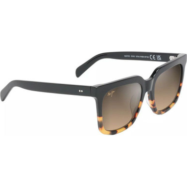 Maui Jim Rooftops - Black and Tortoise/HCL Bronze Polarised Glass Lenses