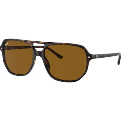 Ray-Ban Bill One RB2205, Havana/Brown Glass Lenses 57 Eye Size