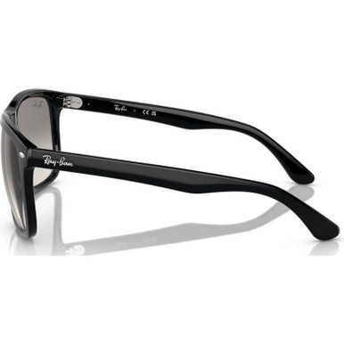 Ray-Ban Boyfriend Two RB4547F Black/Clear Grey Sunglasses