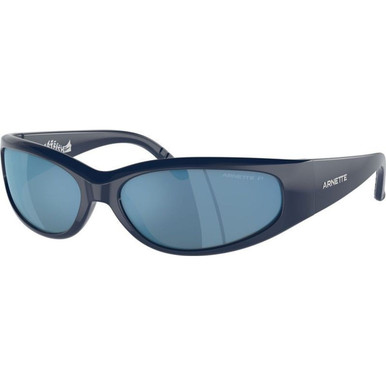Arnette Catfish AN4302 - Dark Blue/Dark Grey Water Mirror Polarised Lenses 62 Eye Size