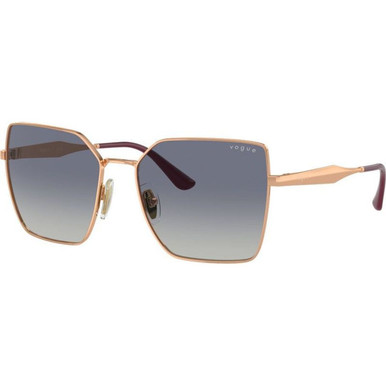 Vogue Eyewear VO4284S - Rose Gold/Grey Dark Blue Gradient Lenses