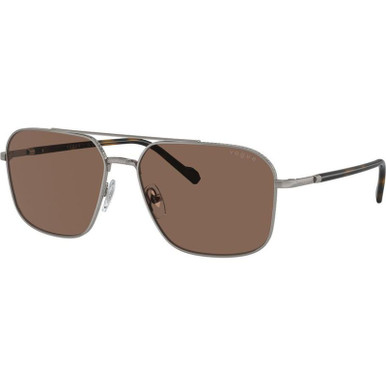 Vogue Eyewear VO4289S, Gunmetal/Dark Brown Lenses