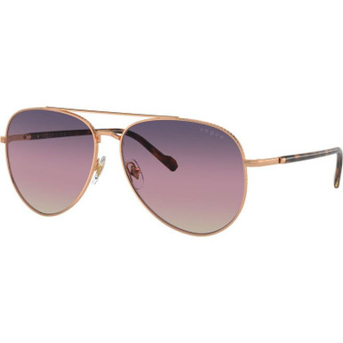 Vogue Eyewear VO4290S, Rose Gold/Brown Violet Blue Trigradient Lenses