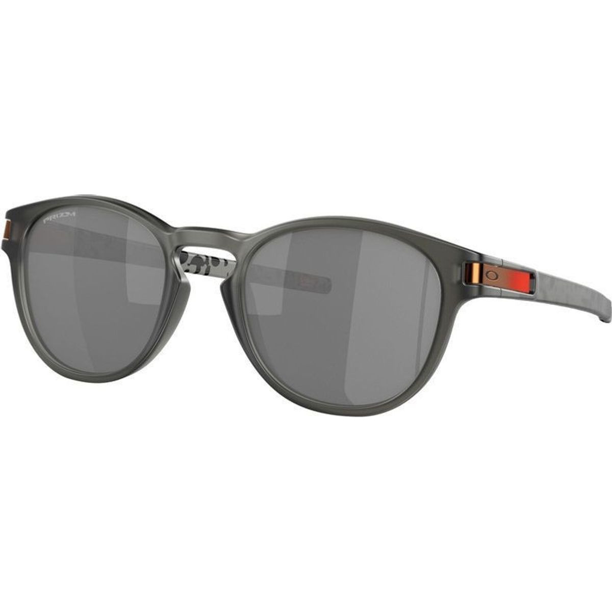 Shop Oakley Latch Sunglasses Matte Grey Smoke/Prizm Black
