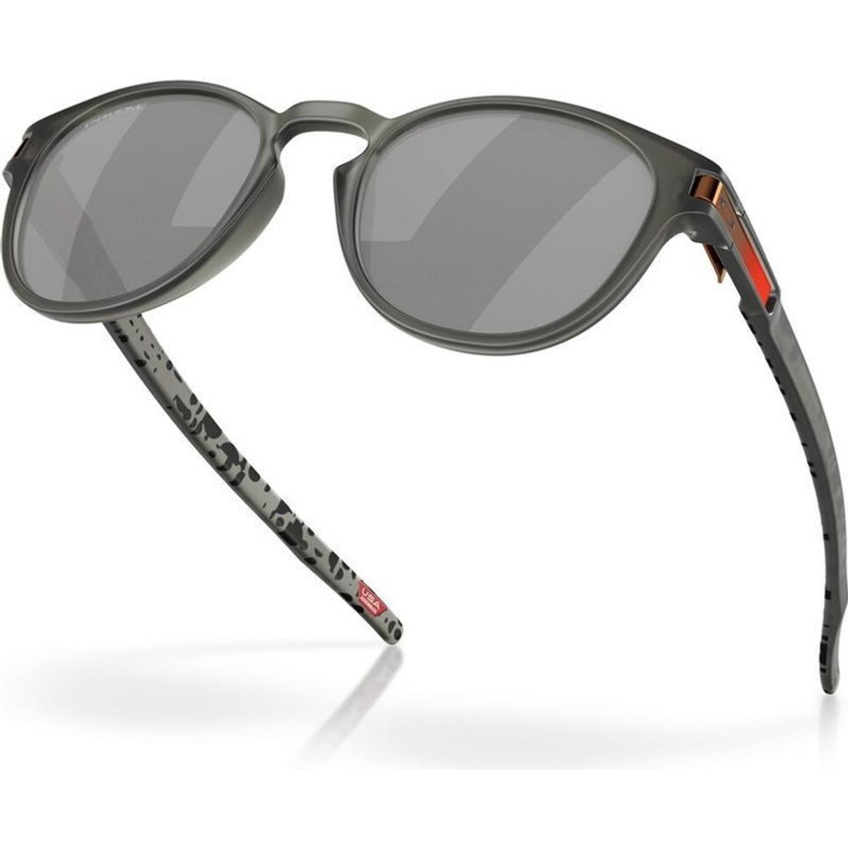 Shop Oakley Latch Sunglasses Matte Grey Smoke/Prizm Black