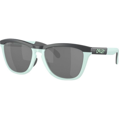 Oakley Frogskins Range - Matte Carbon and Blue Milkshake/Prizm Black Lenses