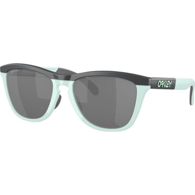 Frogskins Range - Matte Carbon and Blue Milkshake/Prizm Black Mirror Lenses