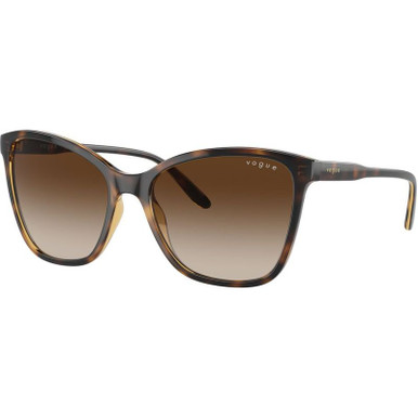 Vogue Eyewear VO5520S - Dark Havana/Brown Gradient Lenses