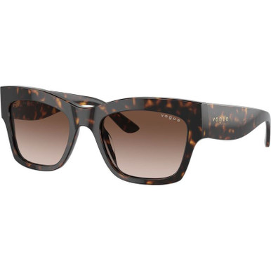 Vogue Eyewear VO5524S, Dark Havana/Brown Gradient Lenses