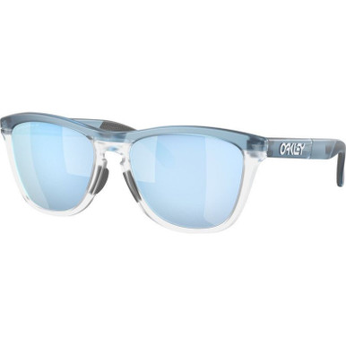 Oakley Frogskins Range - Transparent Stonewash/Prizm Deep Water Polarised Lenses