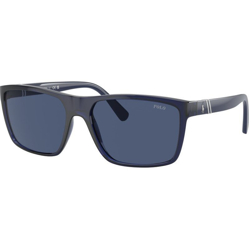 Ralph Lauren Polo PH4098 556387 Transparent Blue Square Men's 57 mm  Sunglasses | eBay