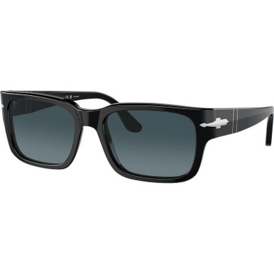 Persol PO3315S, Black/Blue Gradient Polarised Glass Lenses 58 Eye Size