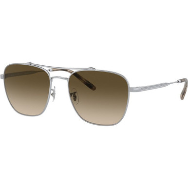 Brushed Silver/Olive Chrome Photochromic Glass Lenses