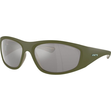 Arnette Ilum AN4331 - Matte Military Alumina Light Green/Light Grey Silver Mirror Lenses