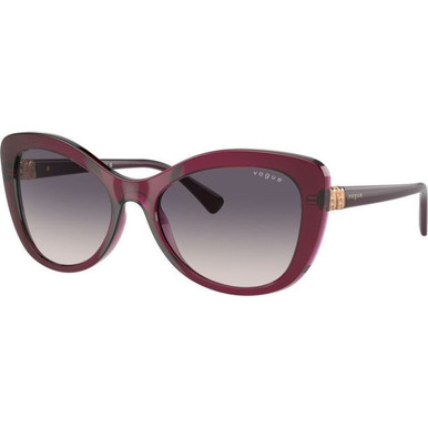 Vogue Eyewear VO5515SB - Transparent Cherry/Dark Grey Pink Gradient Lenses