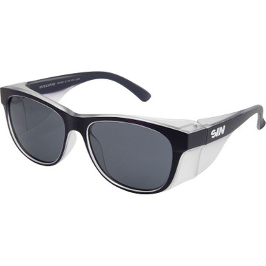 SIN Eyewear Safe & Sound Safety - Matte Navy/Smoke Lenses