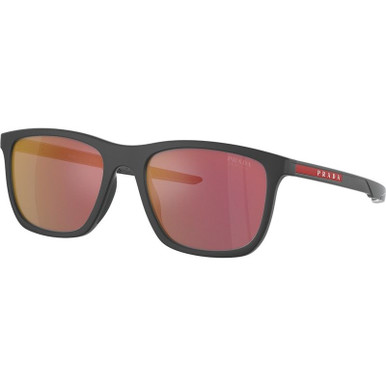 Grey Rubber/Dark Grey Red Mirror Lenses