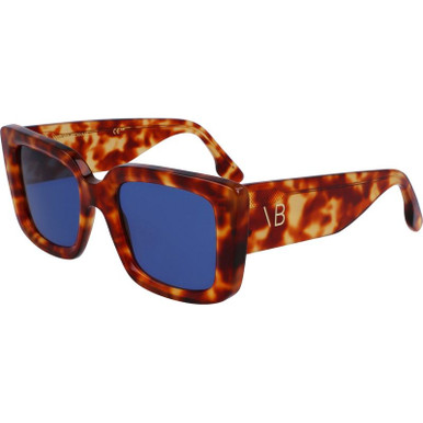 Victoria Beckham VB653S, Blonde Havana/Blue Lenses