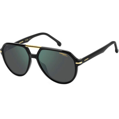 Carrera 315/S, Black/Green Grey High Contrast Mirror Polarised Lenses