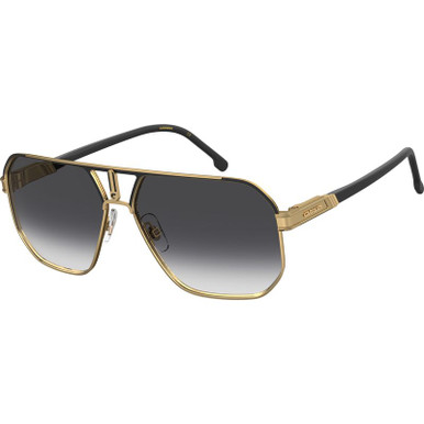 Carrera 1062/S, Matte Black Gold Black/Dark Grey Gradient Lenses