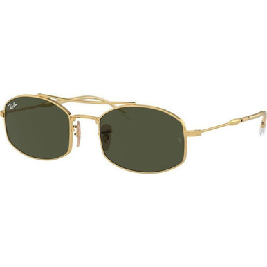 Ray-Ban RB3719 - Arista/Green Glass Lenses 54 Eye Size