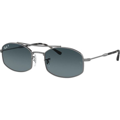 Ray-Ban RB3719 - Gunmetal/Blue Gradient Polarised Glass Lenses 54 Eye Size