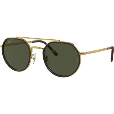 Ray-Ban RB3765, Legend Gold/Green Glass Lenses