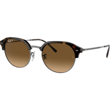 Ray-Ban RB4429 - Havana on Gunmetal/Brown Gradient Polarised Glass Lenses 53 Eye Size