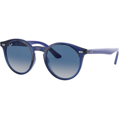 Transparent Blue/Dark Blue Light Grey Gradient Lenses