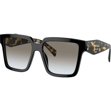 Prada PR24ZS, Black/Grey Gradient Lenses