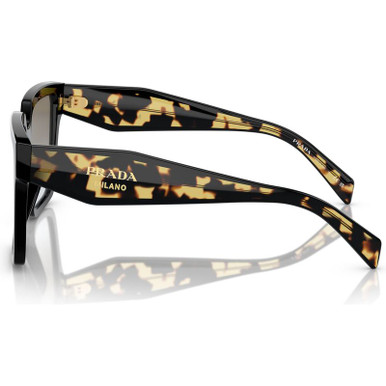 Shop Prada PR24ZS Sunglasses Black/Grey Gradient | Afterpay