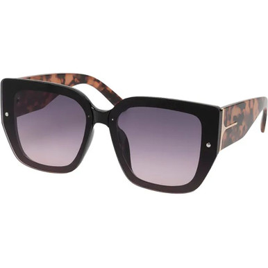 8738 - Black Tort/Smoke Gradient Lenses