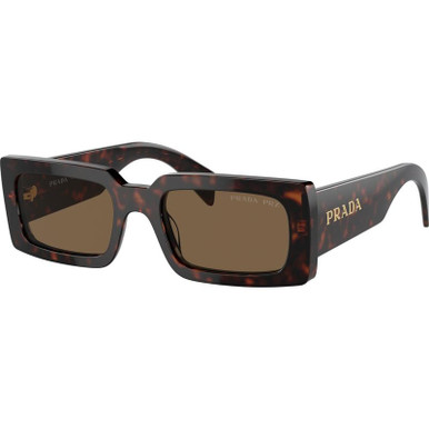 Prada PRA07SF - Briar Tortoise/Dark Brown Lenses