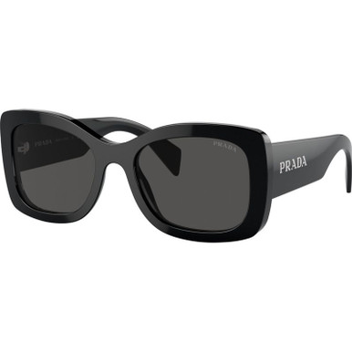 Prada PRA08S, Black/Dark Grey Lenses