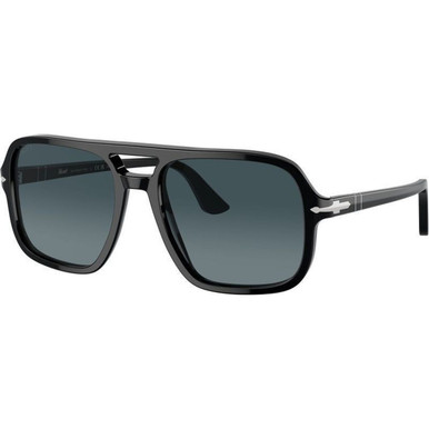 Persol PO3328S - Black/Blue Gradient Polarised Glass Lenses 55 Eye Size