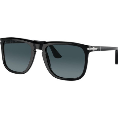 Persol PO3336S, Black/Blue Gradient Polarised Glass Lenses 54 Eye Size