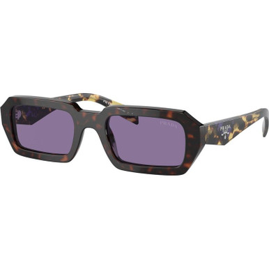 Prada PRA12S, Havana/Violet Lenses