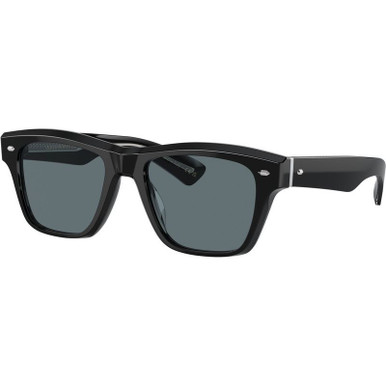 Oliver Peoples Oliver Sixties Sun OV5522SU, Black/Blue Polarised Glass Lenses