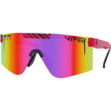 Hot Tropics Pink Stripe/Rainbow Mirror Polarised Lenses