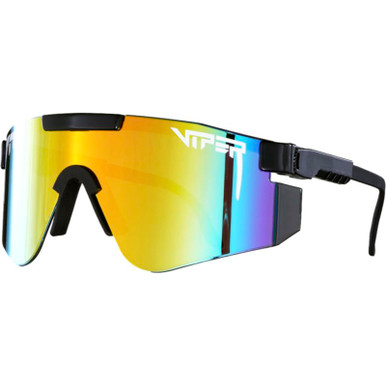 The Double Wides - Mystery Black/Rainbow Mirror Polarised Lenses