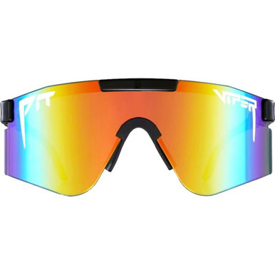 Pit Viper The Double Wides, Mystery Black/Rainbow Mirror Polarised Lenses