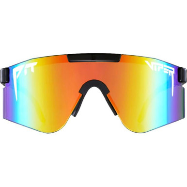 Pit Viper The Double Wides, Mystery Black/Rainbow Mirror Polarised Lenses
