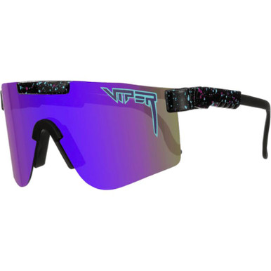 Nightfall Black Pink Splatter/Purple Mirror Polarised Lenses