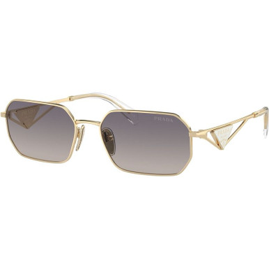 Prada PRA51S, Pale Gold/Blue and Silver Gradient Mirror Lenses