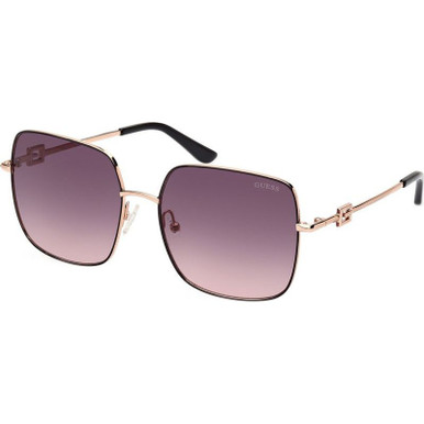 Guess GU7906H - Black and Rose Gold/Smoke Gradient Lenses