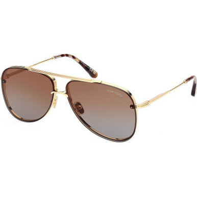 Shiny Deep Gold/Brown Gradient Lenses