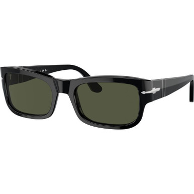 Black/Green Glass Lenses 54 Eye Size