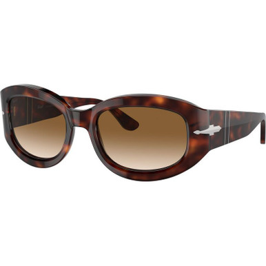 Persol PO3335S, Havana/Brown Clear Gradient Glass Lenses